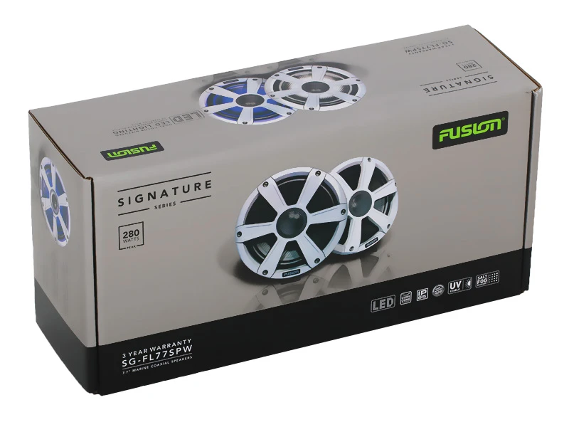 Fusion SG-FL77SPW Signature Marine Speakers With LED 7.7in 280W White 1 Fusion SG-FL77SPW Signature Marine Speakers With LED 7.7in 280W White