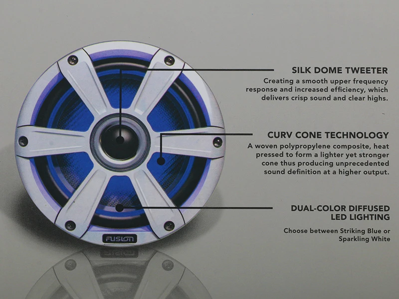 Fusion SG-FL77SPW Signature Marine Speakers With LED 7.7in 280W White 3 Fusion SG-FL77SPW Signature Marine Speakers With LED 7.7in 280W White - Image 3