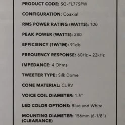 Fusion SG-FL77SPW Signature Marine Speakers With LED 7.7in 280W White 14 Fusion SG-FL77SPW Signature Marine Speakers With LED 7.7in 280W White -Cheap Fusion Store 010 01428 10 4