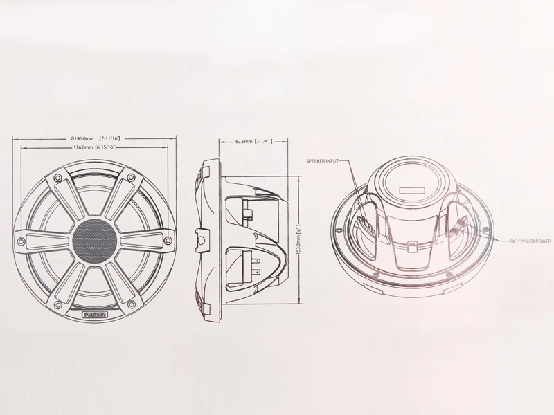 Fusion SG-FL77SPC Signature Marine Speakers With LED 7.7in 280W Chrome 7 Fusion SG-FL77SPC Signature Marine Speakers With LED 7.7in 280W Chrome - Image 7