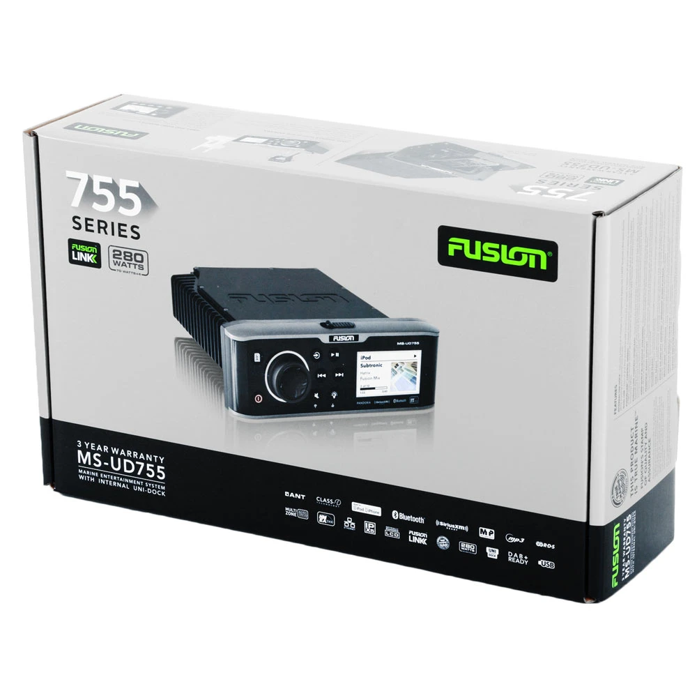 Fusion MS-UD755 Marine Stereo With Internal UNI-Dock 1 Fusion MS-UD755 Marine Stereo With Internal UNI-Dock