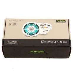 Fusion Signature Series 3 Sports White Coaxial Marine Speakers CRGBW LED 6.5in 230W