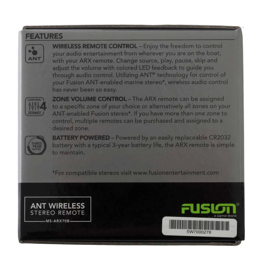 Fusion MS-ARX70B ANT Wireless Stereo Remote Black 5 Fusion MS-ARX70B ANT Wireless Stereo Remote Black - Image 5