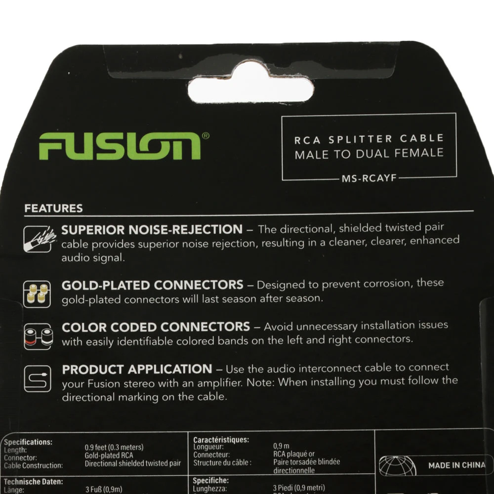 Fusion RCA Splitter Cable Male To Dual Female 2 Fusion RCA Splitter Cable Male To Dual Female - Image 2