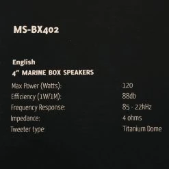 Fusion MS-BX402 Marine 2-Way Box Speakers 120W -Cheap Fusion Store 3283 4 n