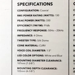 Fusion Signature 2-Way Coaxial Sports Chrome Marine Speakers With LED 8.8in 330W -Cheap Fusion Store 91652 4 n